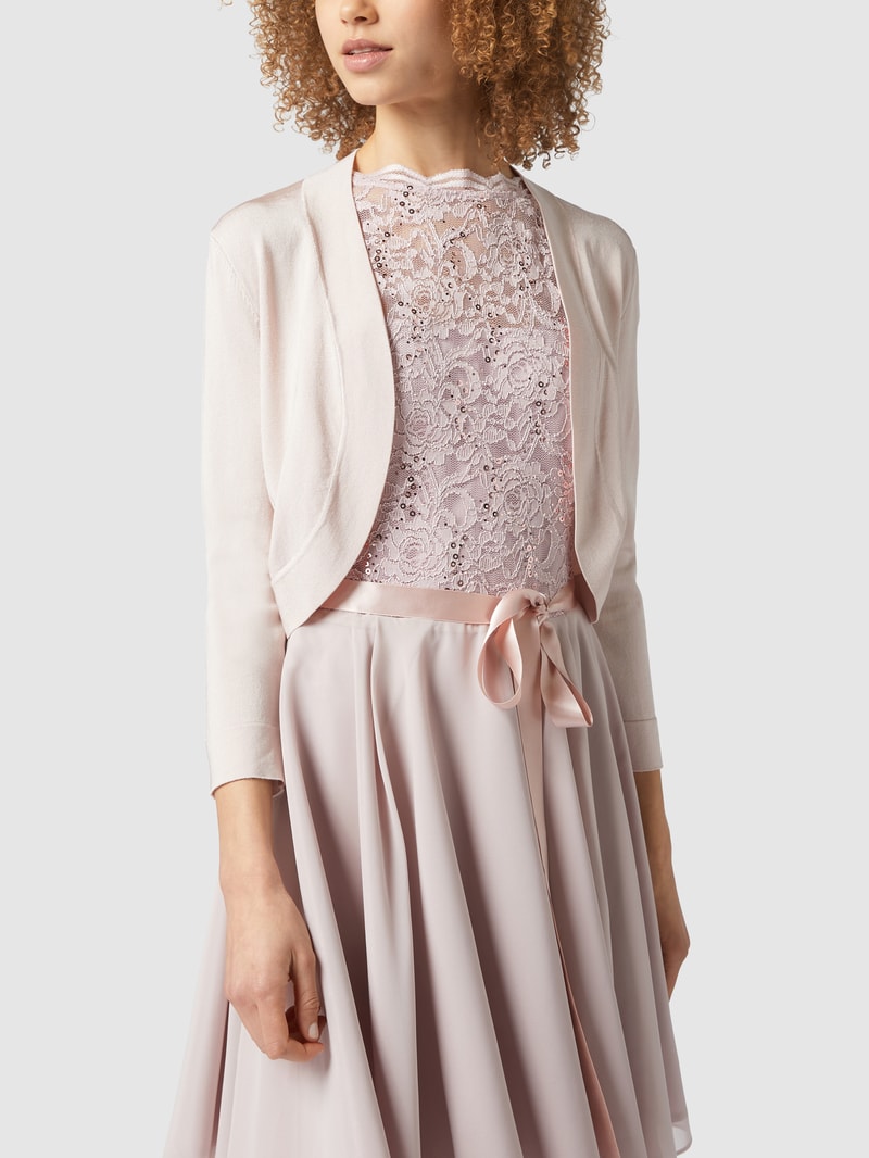 Bolero mit Schalkragen in rosé meliert