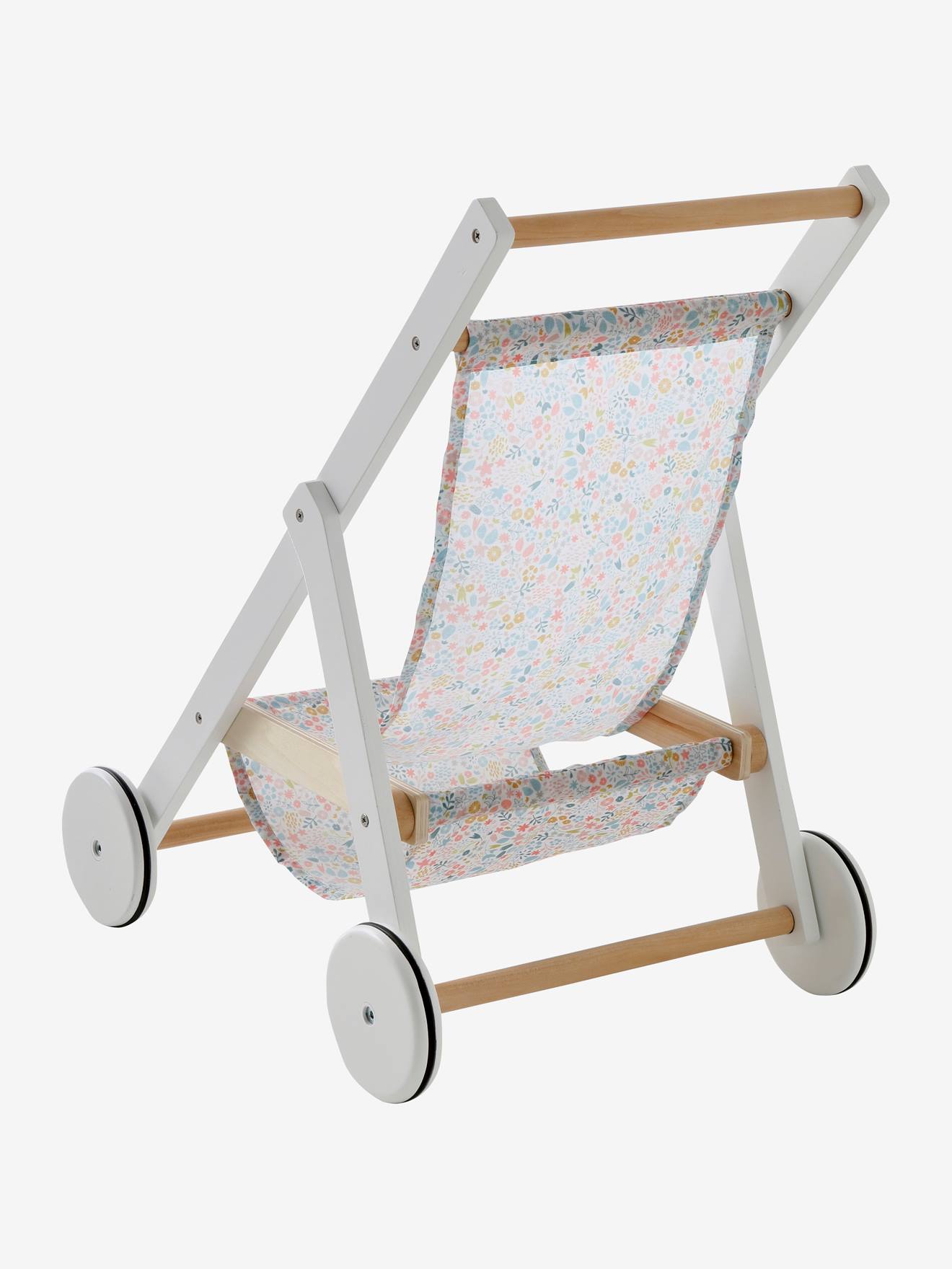Poussette poupon en bois FSC® blanc