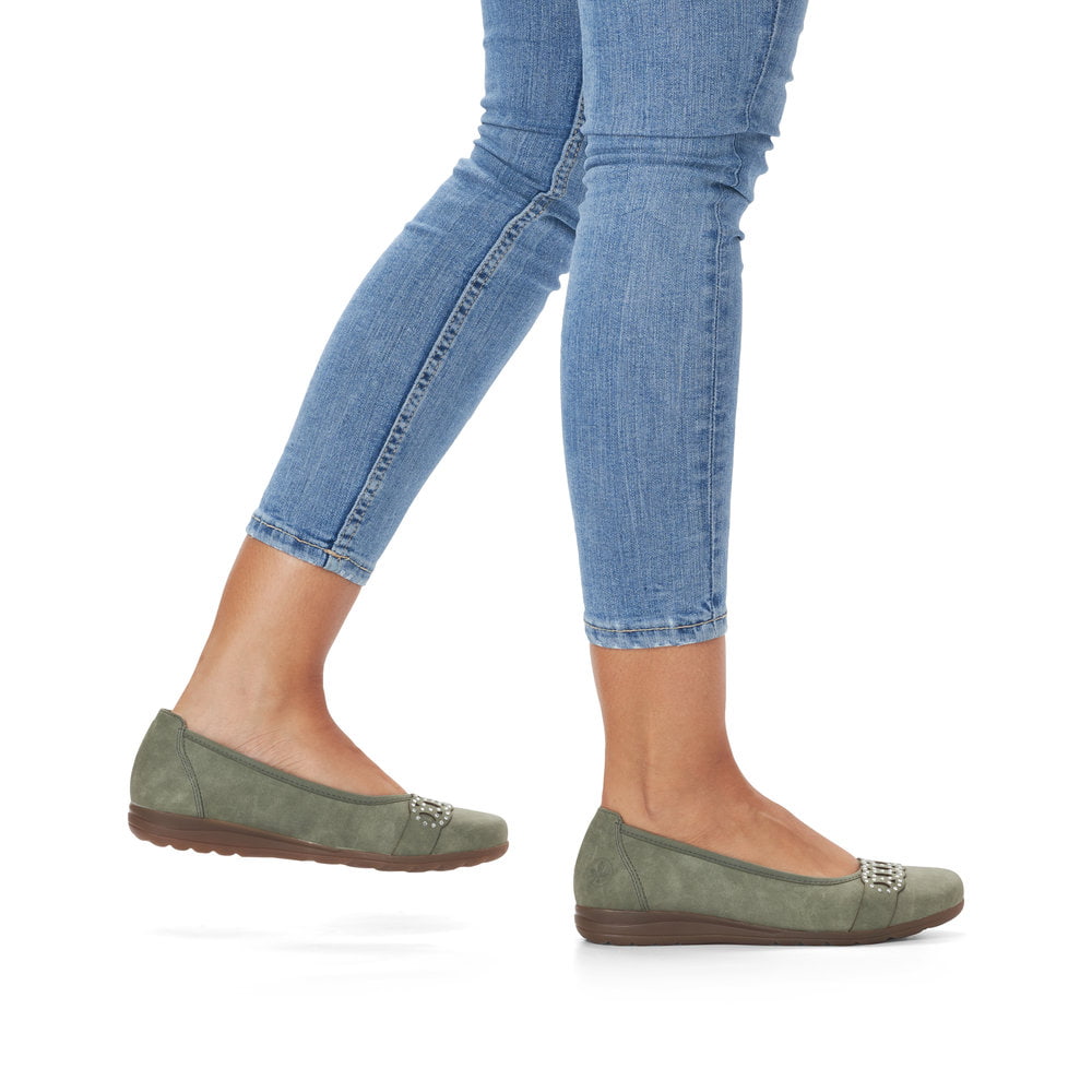 Rieker Damen Ballerinas mintgrün