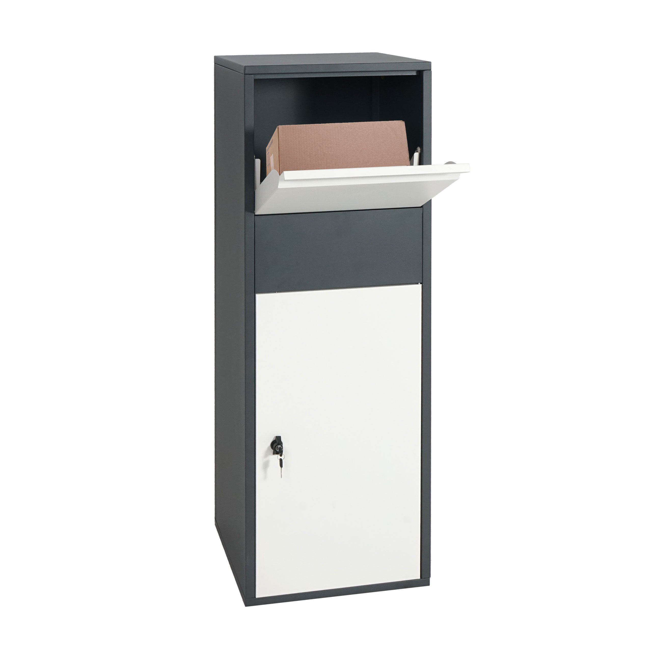 MCW Standbriefkasten MCW-G80-P (1-St), Am Boden fixierbar, Leichte Paketentnahme, Gewicht (ca): 24 kg