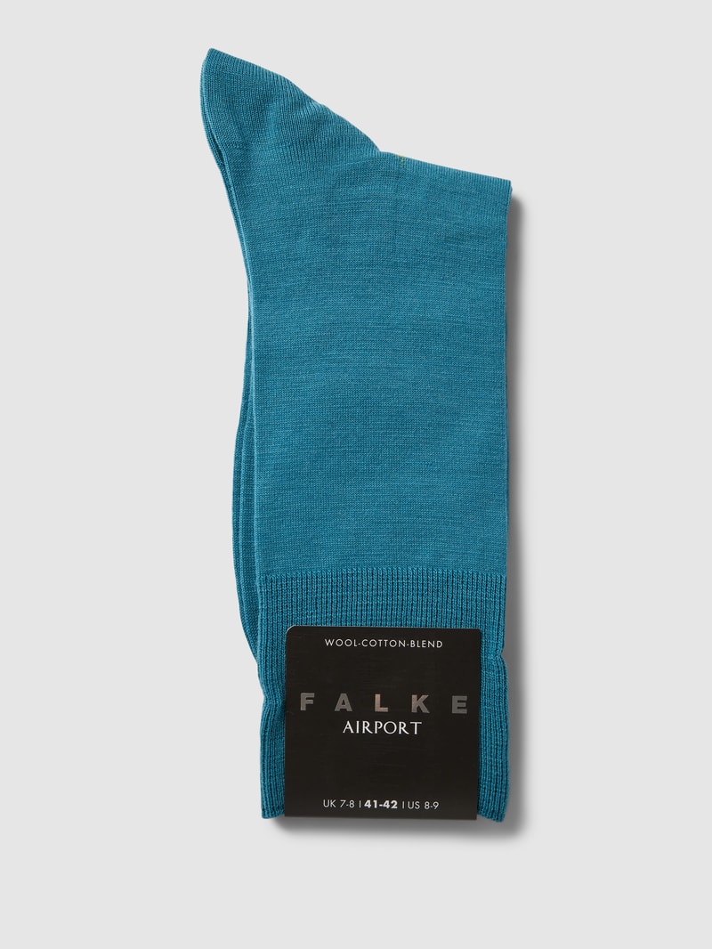 Socken mit elastischem Rippenbündchen Modell 'AIRPORT' in petrol