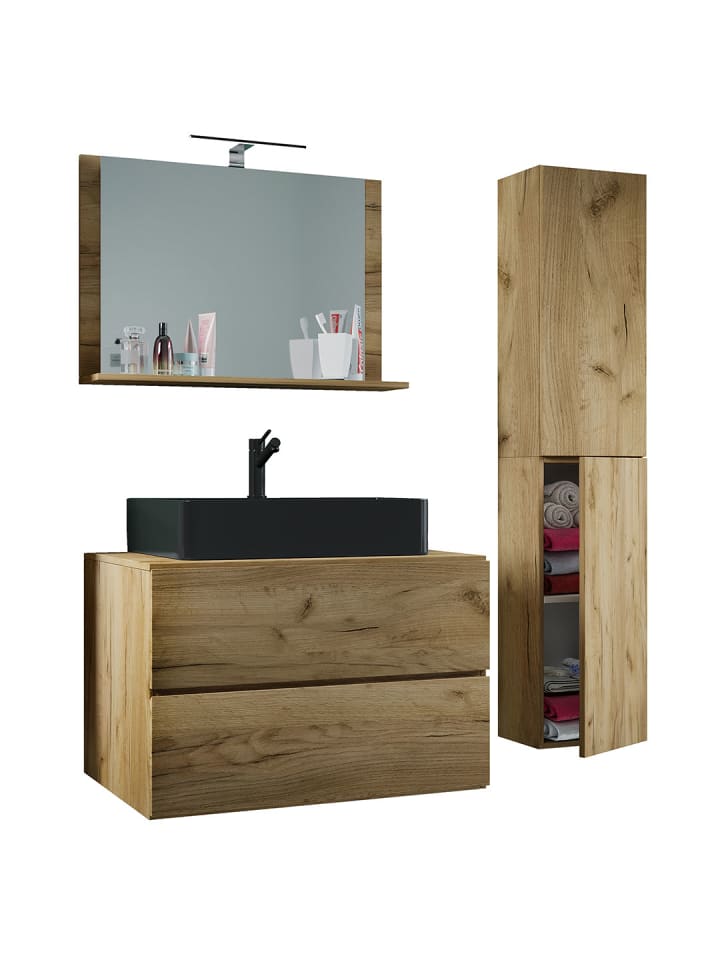 ebuy24 Badmöbelset LendasLBL Eiche Eiche dekor 114 x 52 cm günstig kaufen onesize