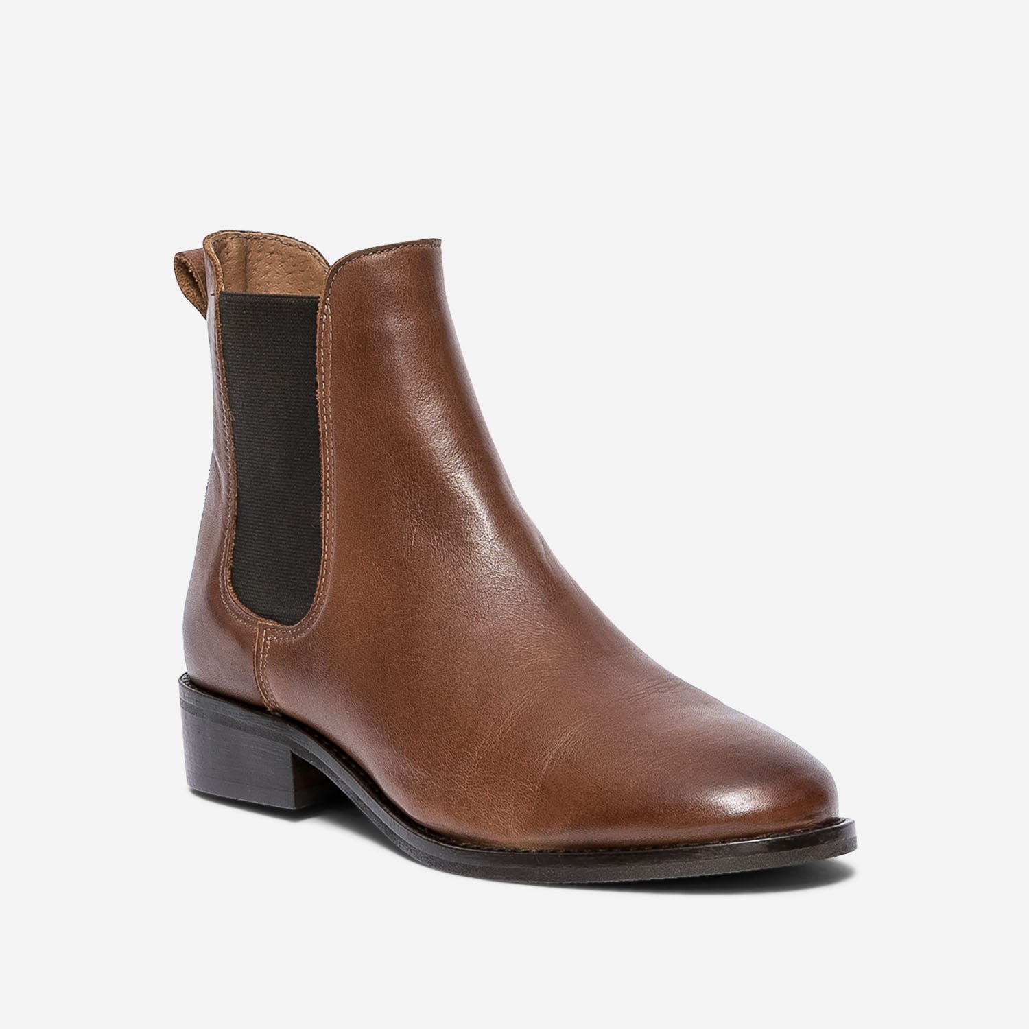 Chelsea boots cognac en cuir
