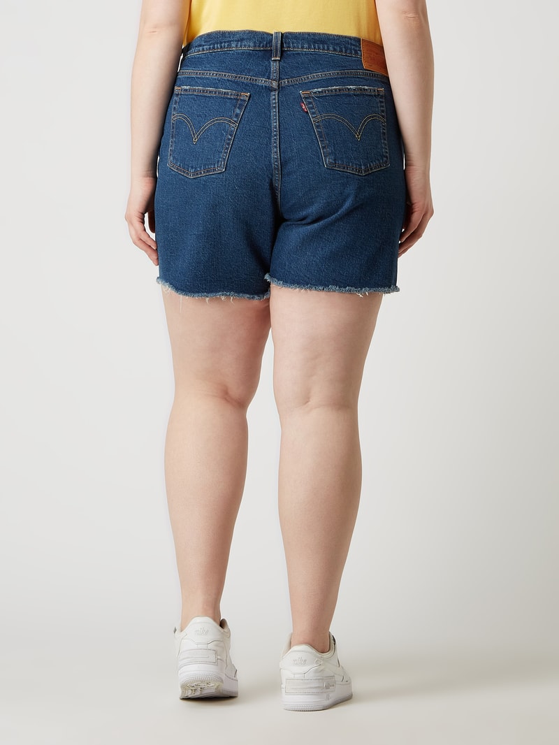PLUS SIZE High Rise Jeansshorts mit Stretch-Anteil Modell '501™' in jeans