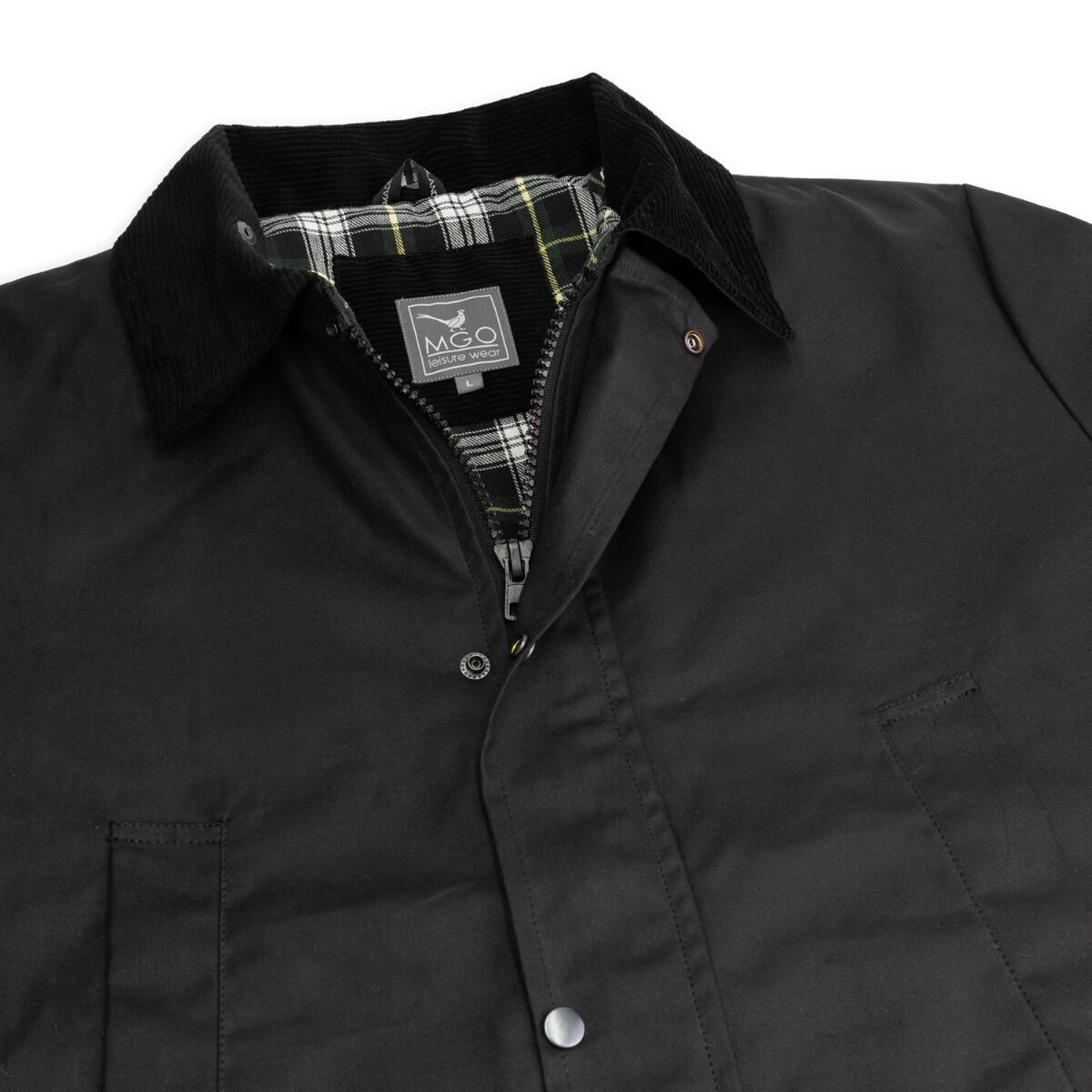 MGO Brandon Black Herren Wachsjacke