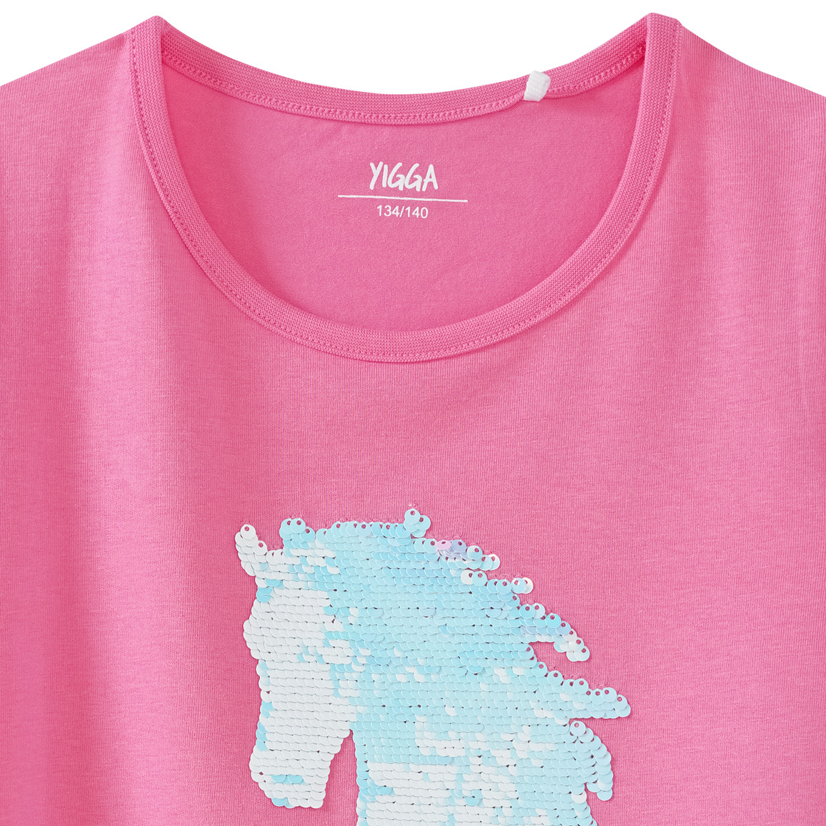 Mädchen T-Shirt mit Wendepailletten