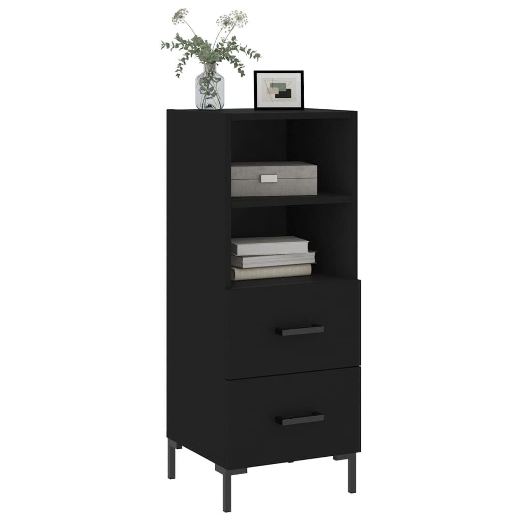 vidaXL Sideboard Sideboard Schwarz 34,5x34x90 cm Holzwerkstoff (1 St)