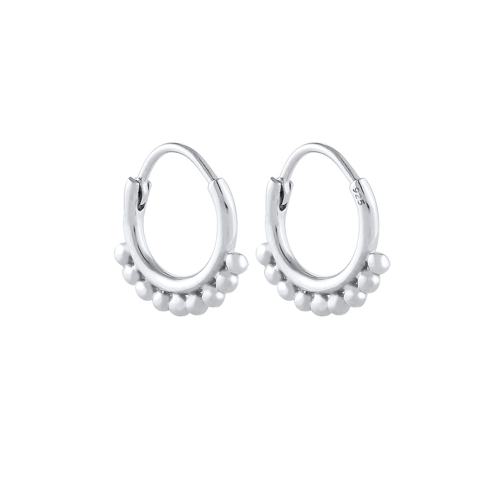 Elli Elli Boucles d'Oreilles Creolen Hänger Kugeln Trend Blogger 925 Silber Boucles d'oreilles