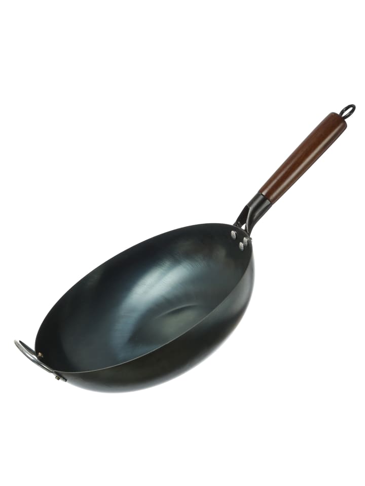 GORANDO WOK Pfanne für Gasherd Grill Eisen mit Holzgriff D: 32cm günstig kaufen onesize