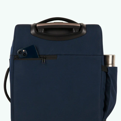 Reykjavik Small 4-Wheel Soft Suitcase, Navy Blue