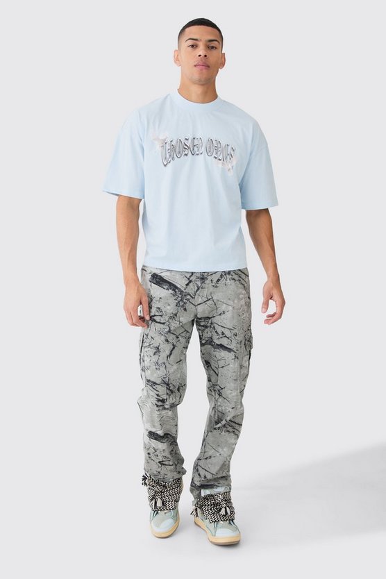 Kastiges Oversize T-Shirt mit Print