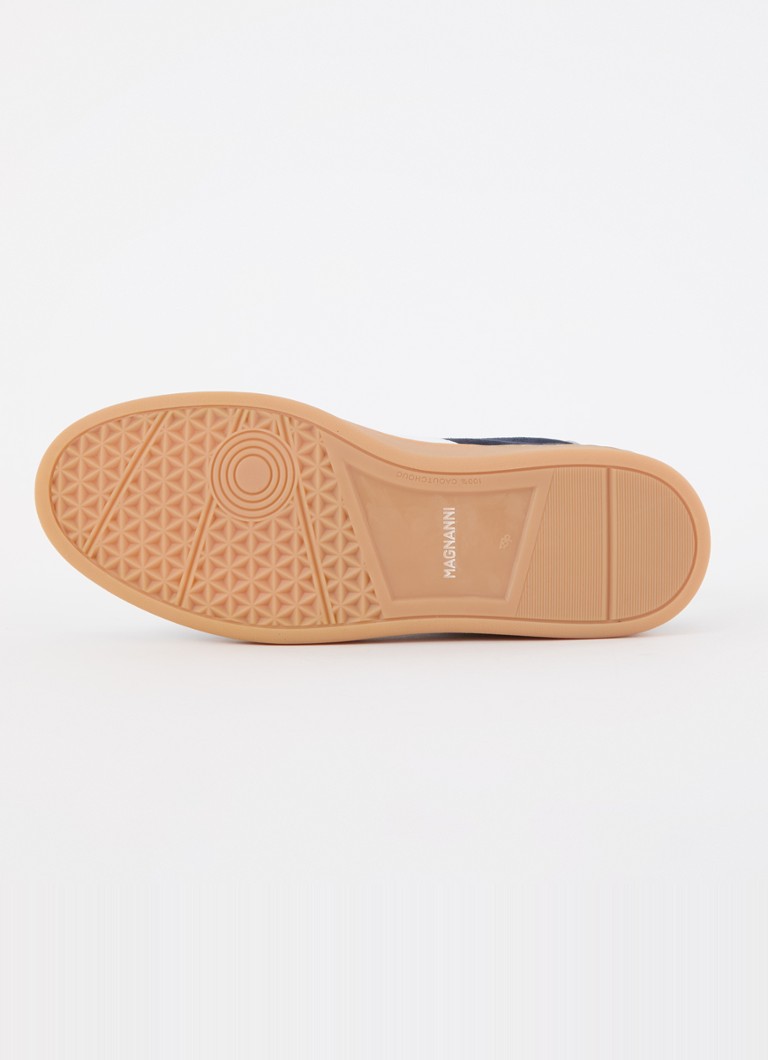 Magnanni suede sneaker with leather details