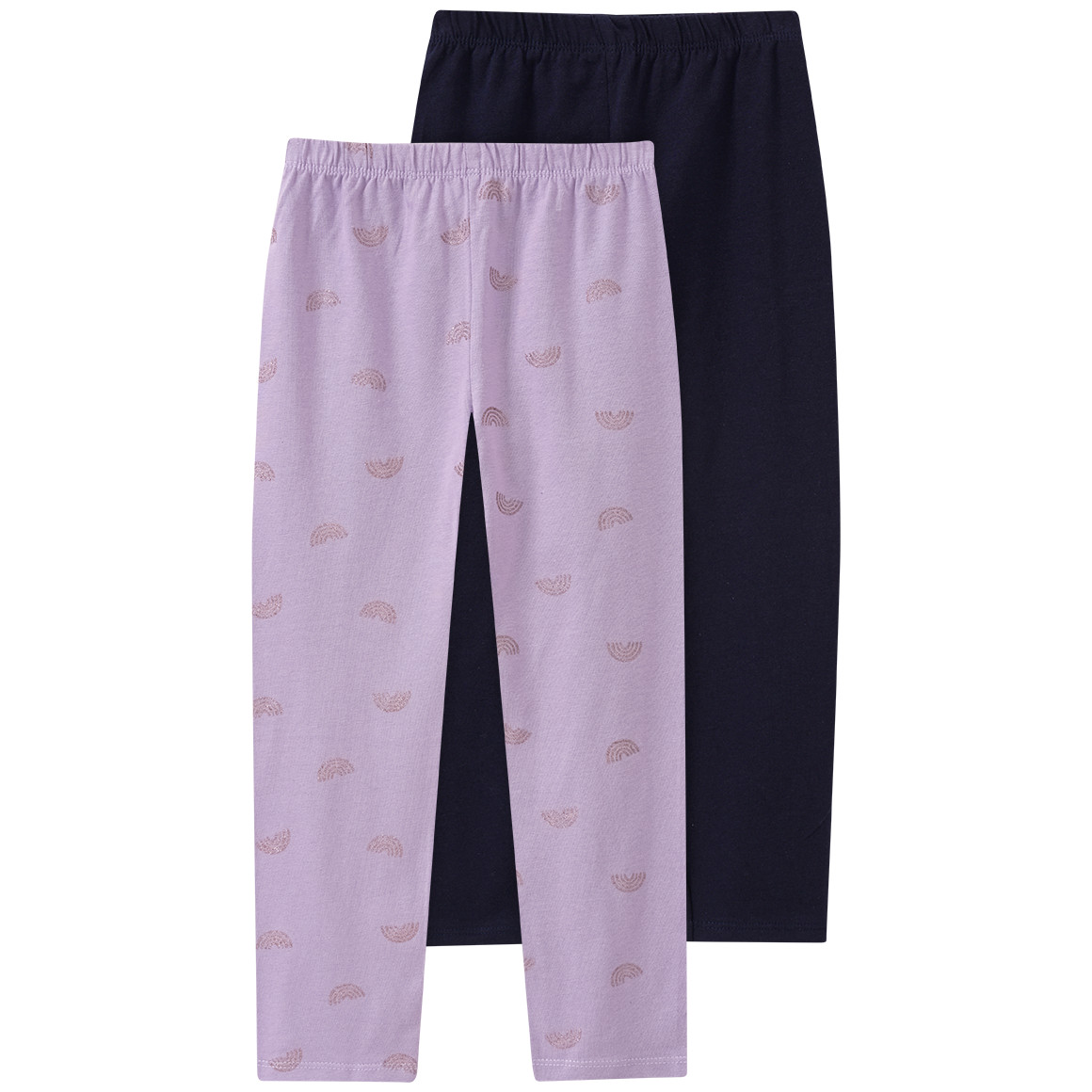 2 Mädchen Leggings in verschiedenen Dessins