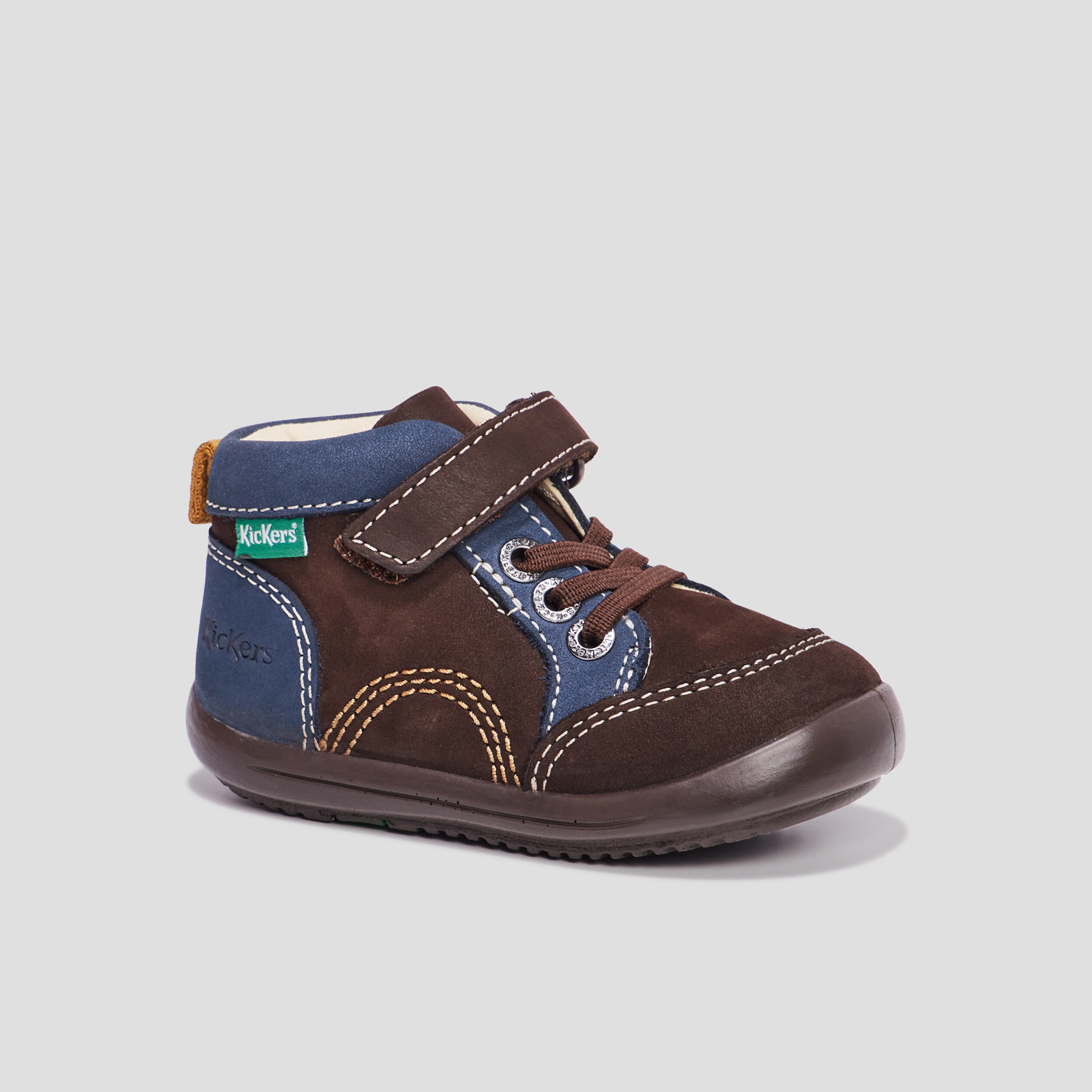 Bottillons en cuir Kickers Kinoe marron bébé garçon | La Halle