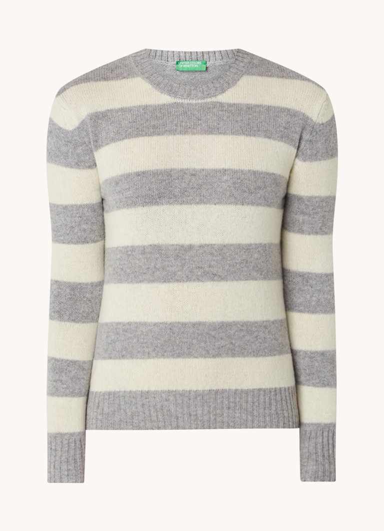 Maglione Benetton in lana pregiata con righe stampate