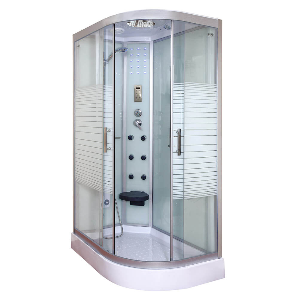 Home Deluxe Duschkabine WHITE PEARL - ca. 120 x 80 cm, Rechts