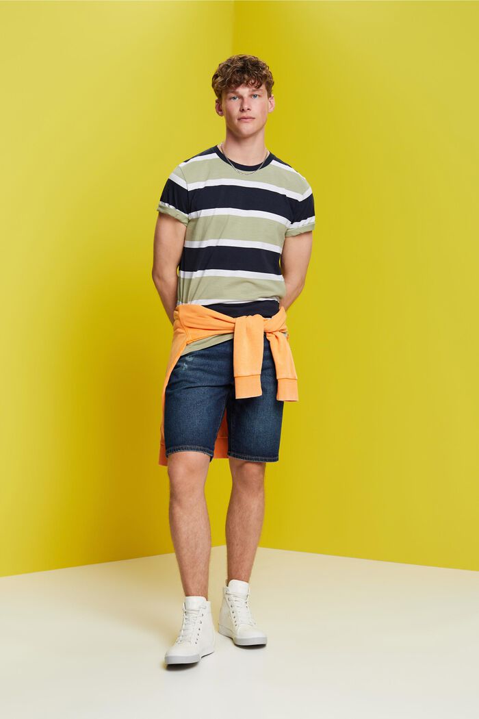 Gestreiftes Jersey T-Shirt, 100 % Baumwolle