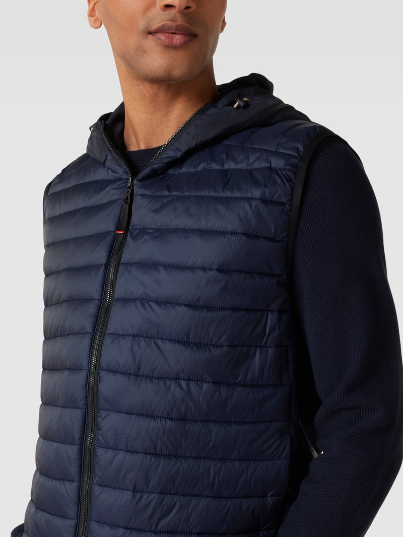Steppweste mit Label-Detail Modell 'CASAN' in marineblau