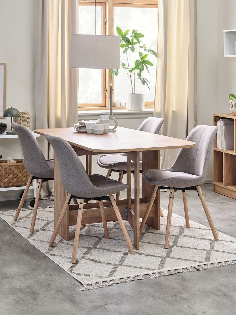 Cadeira de Jantar KASTRUP KASTRUP Tecido Areia/Carvalho