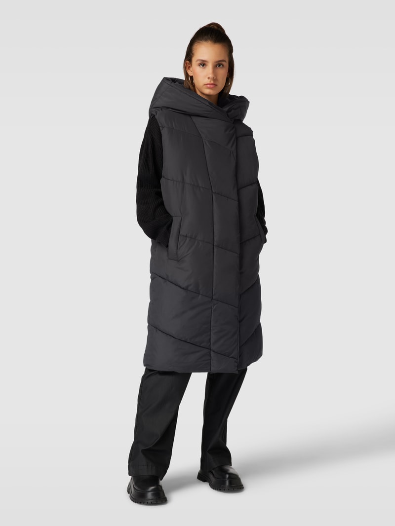 Longsweste mit Kapuze Modell 'TALLY' in schwarz