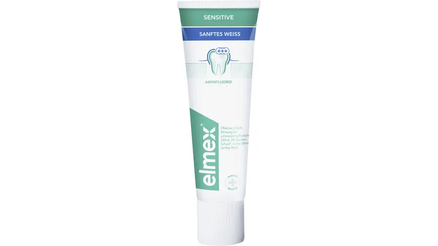 elmex Zahnpasta Sensitive Sanftes Weiß zur sanften Zahnaufhellung 75 ml