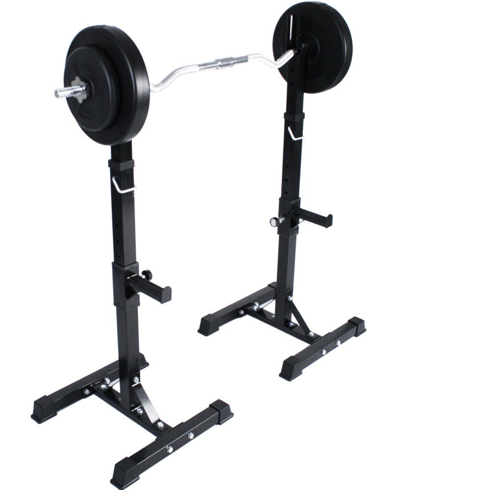 Physionics Langhantelstange Langhantelablage - bis 300 kg, Zwei Ablagen, 12/6 fach verstellbar, (1-tlg)