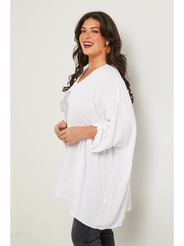 Curvy Lady Tunika in Weiß günstig kaufen