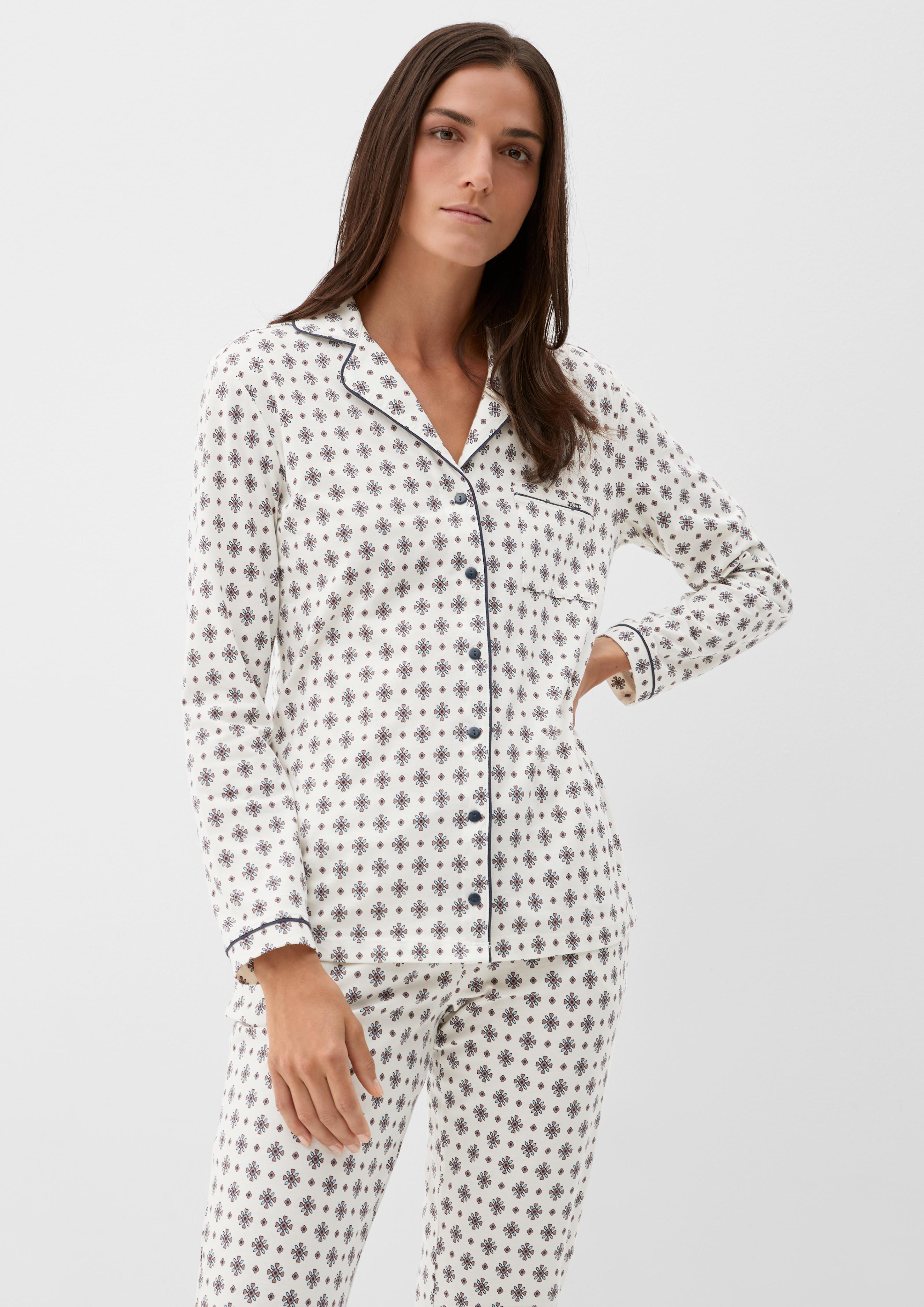 Langer Pyjama mit Print  6007471-8500
