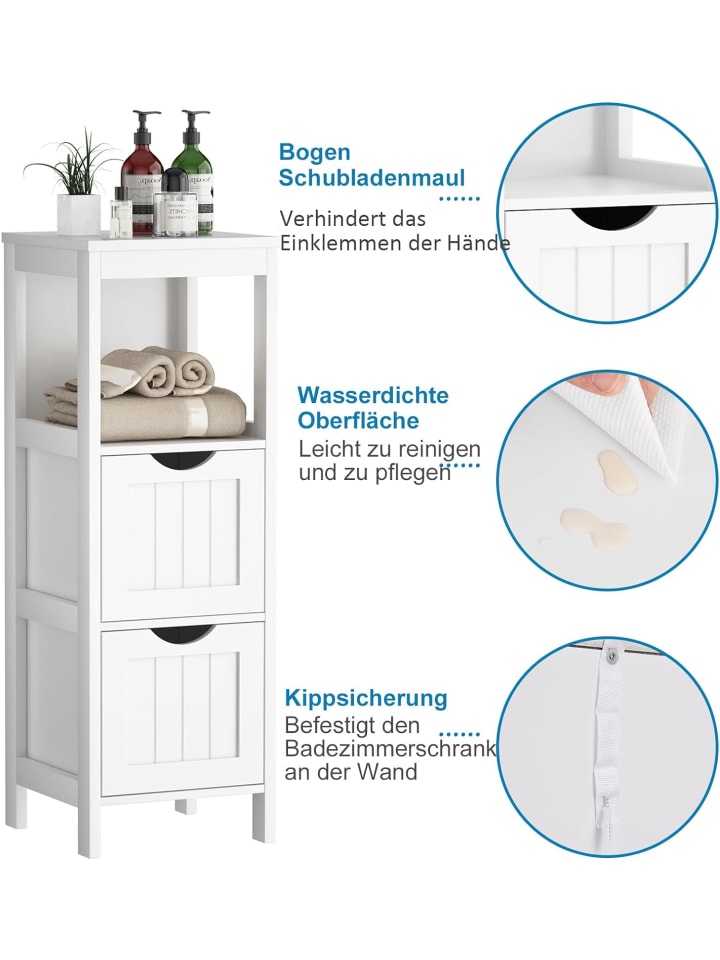COSTWAY Badezimmerschrank in Weiß günstig kaufen onesize
