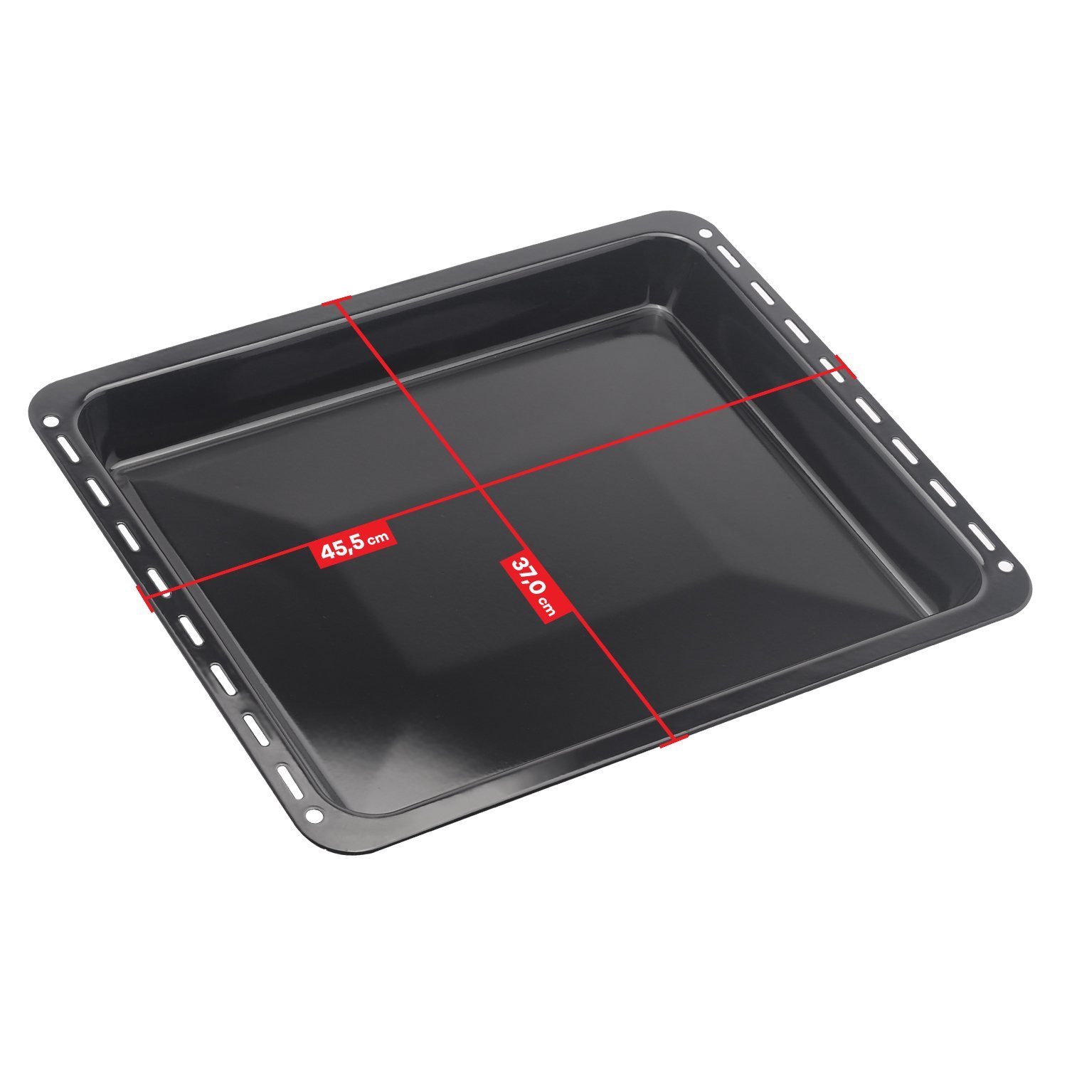 UNIQ DEALZ Backblech 455 mm Eisen, Emailliert für Neff, Siemens, Bosch usw., (3-St), Stabil, kratzfest, langlebig
