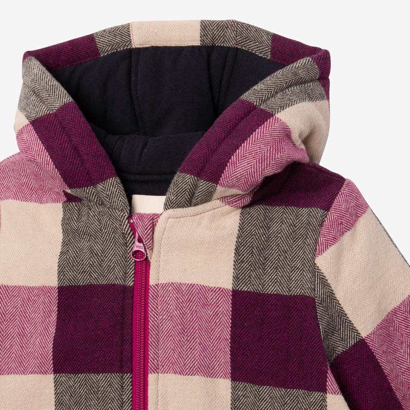 Manteau bébé fille carreaux violet Catimini
