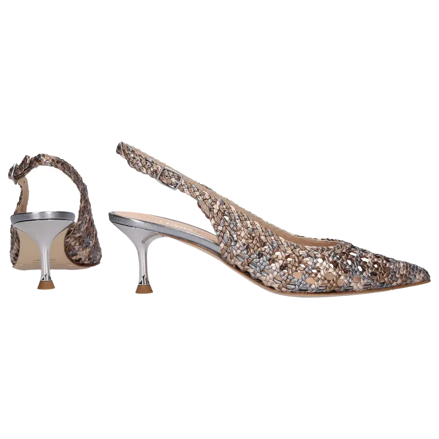 EN AVANT - Sandalen INTRECCIO Kalbsleder bronze silber - bronze