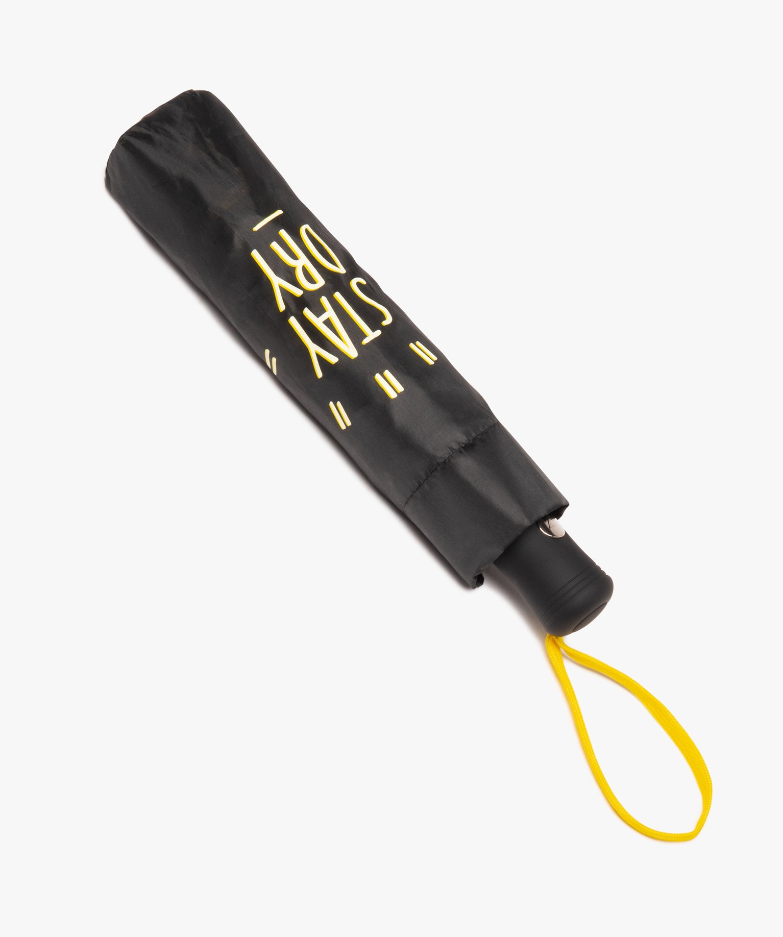 Parapluie pliant avec message noir | GEMO