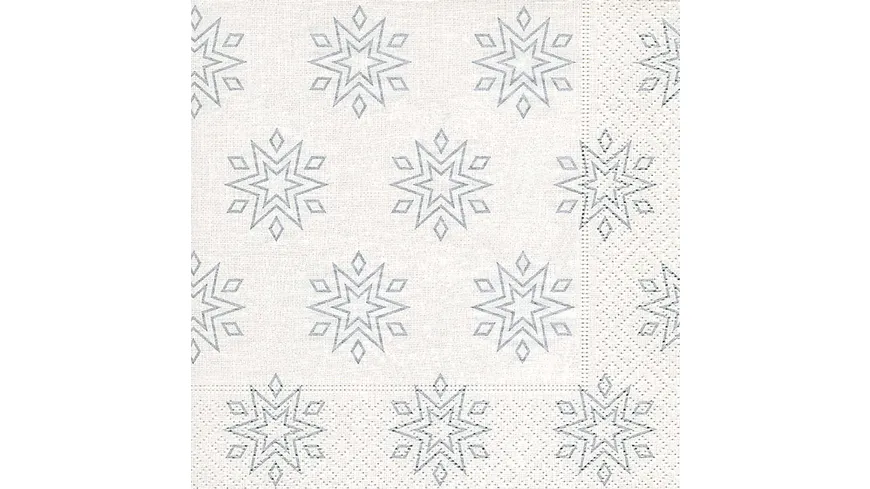 Bella Casa Servietten 33x33cm Schneeflocken