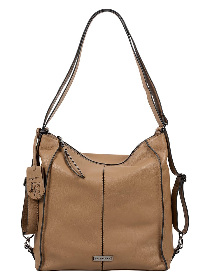 Burkely Leder-Schultertasche in Hellbraun - (B)40 x (H)28 x (T)10 cm günstig kaufen onesize