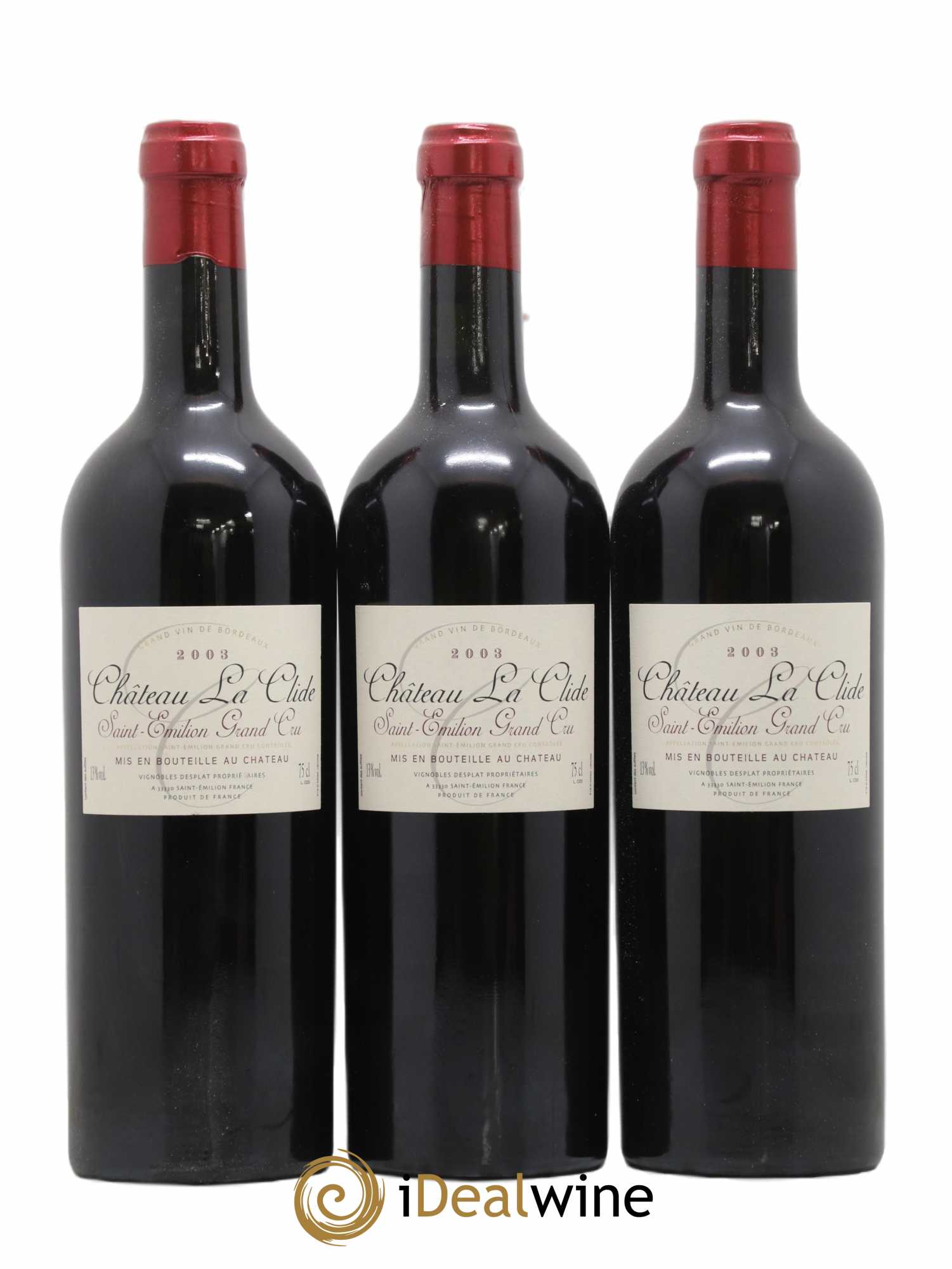Saint-Émilion Grand Cru La Clide 2003 - Lot de 12 Bouteilles