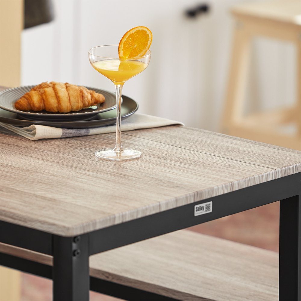 SoBuy Essgruppe OGT25, (3-tlg), 3-teilig Essgruppe Esstisch mit 2 Sitzbänke Küchentisch-Set
