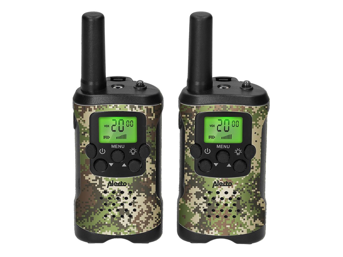 Alecto FR115CAMO Set mit 2 Walkie Talkies