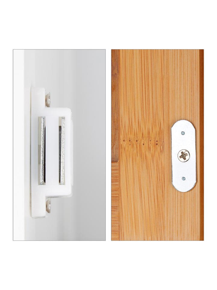 relaxdays Badhängeschrank in Weiß/Natur - (B)35 x (H)51,5 x (T)20 cm günstig kaufen onesize