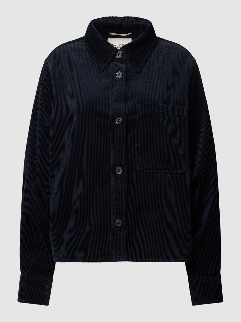 Blazer in Cord-Optik in marineblau