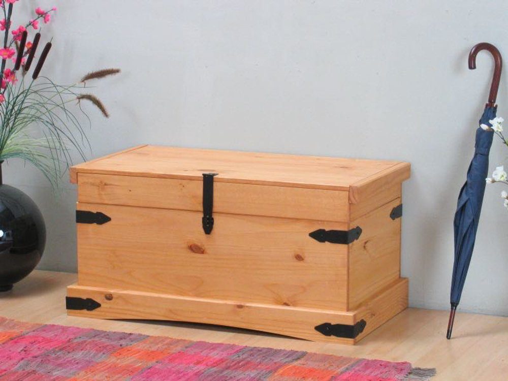 ebuy24 Truhe New Mexico Truhe Breite 92 cm, Höhe 45 cm gelaugt/ (1 St)