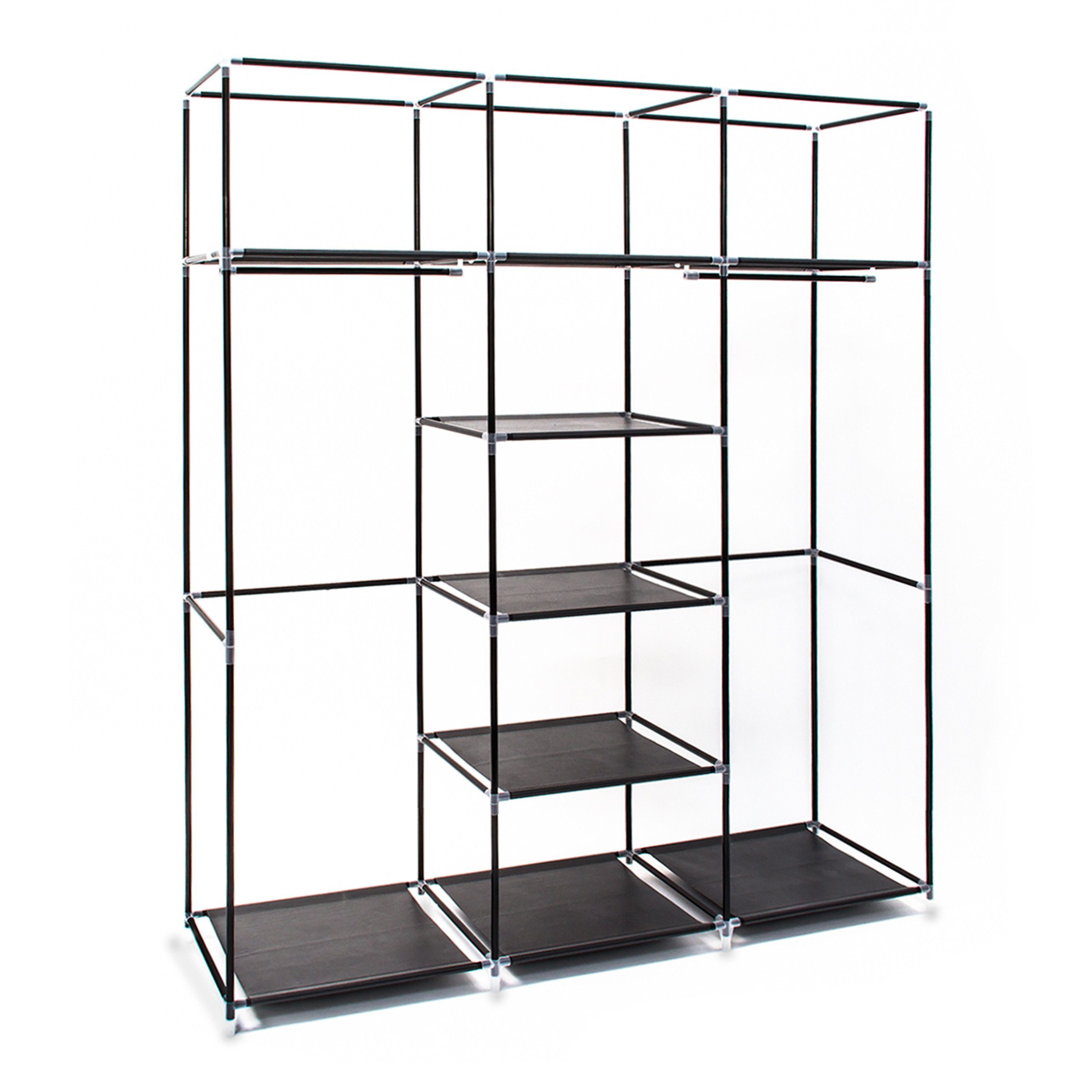 relaxdays Stoffschrank 1 x Stoffkleiderschrank XXL schwarz