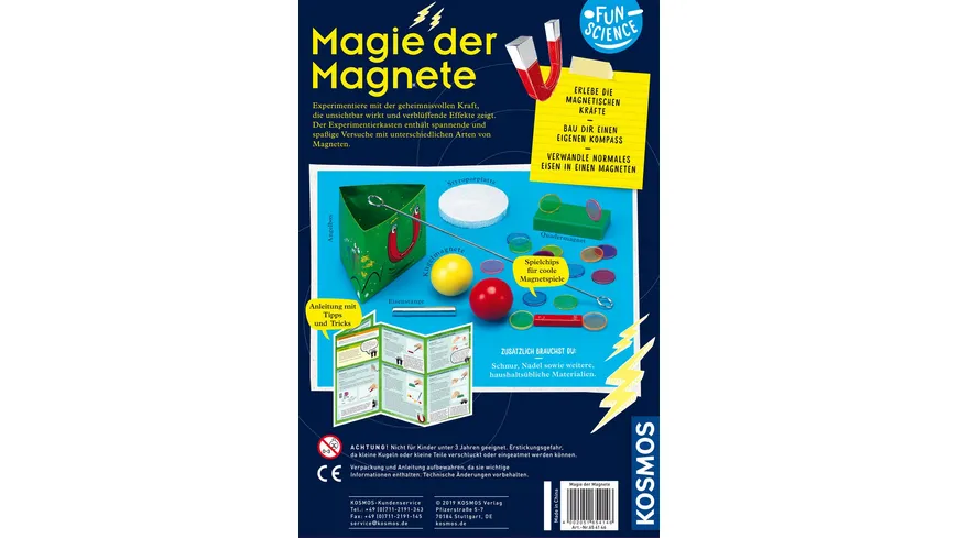 KOSMOS -  Fun Science Magie der Magnete Experimentierkasten