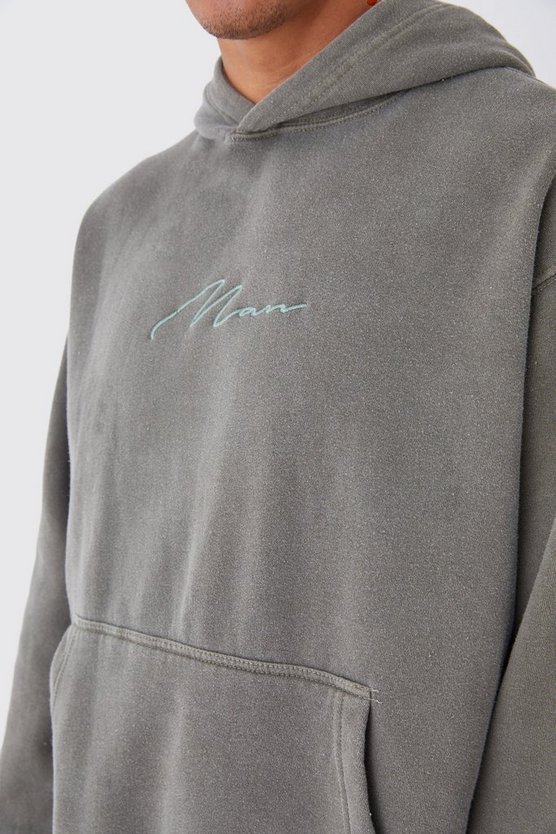 Bestickter Oversize Hoodie
