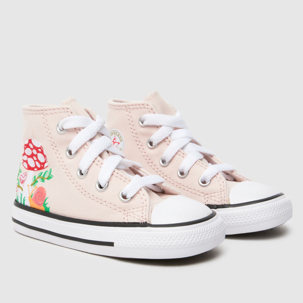 Converse rosa multifärgade all star hi-skor för flickor