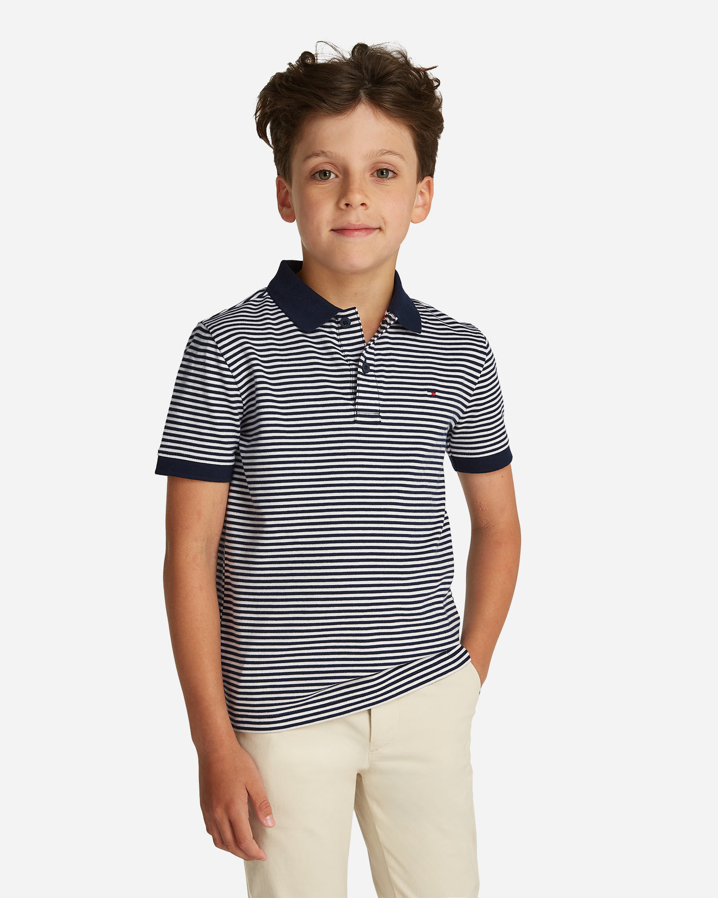 Polo Tommy Hilfiger Striped Jr KB0KB09333-0A4