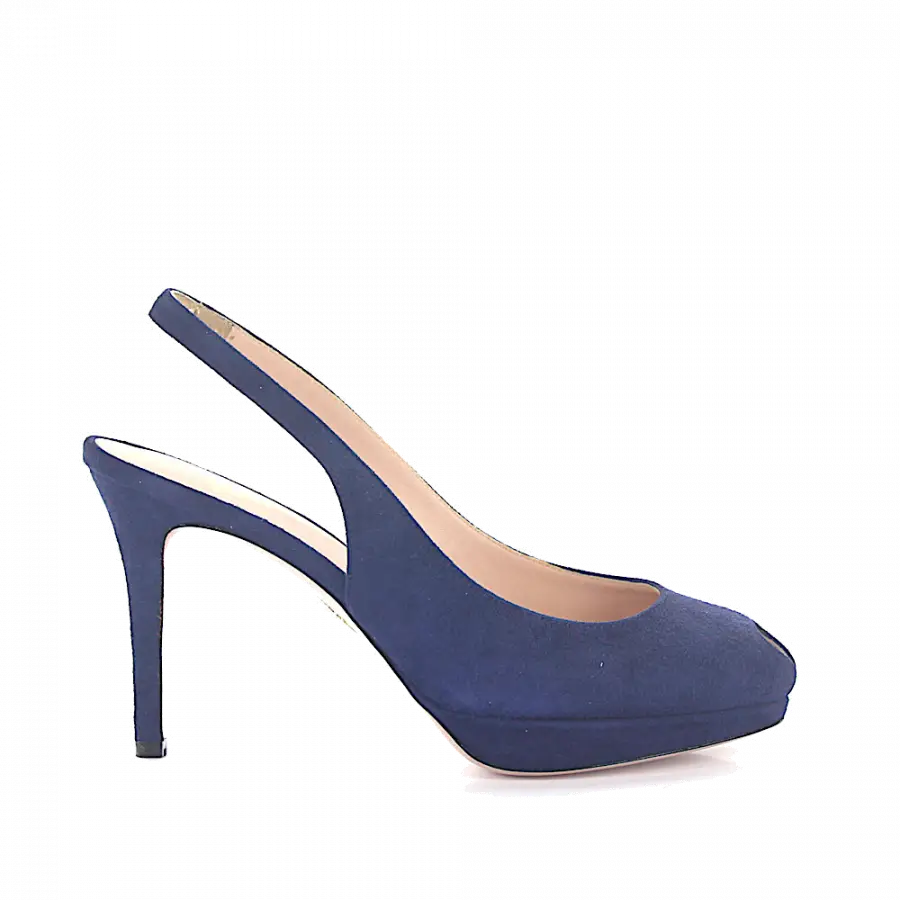 Unützer - Riemchensandalen Kalbsleder Veloursleder blau - blau