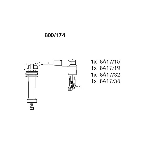 Bremi Zündkabelsatz Ford, Mazda, Volvo 03008 800/174 - ATU