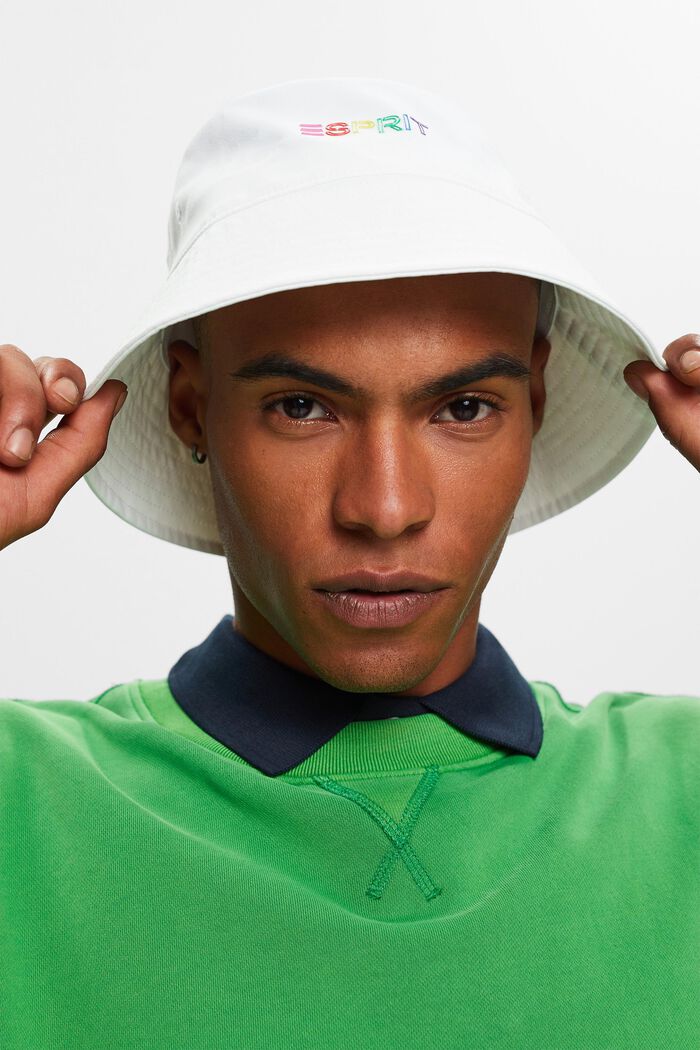 Bucket Hat aus Twill mit Applikation