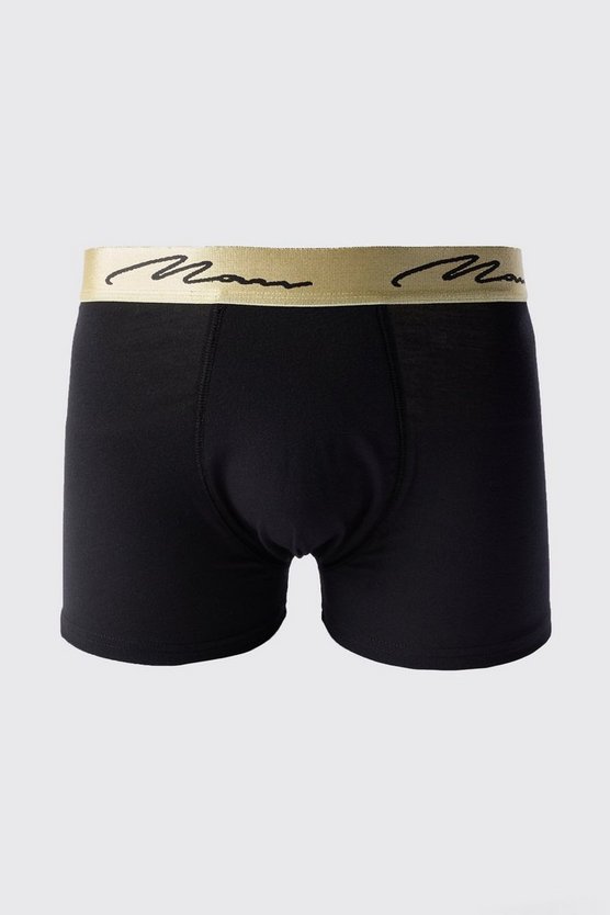 3er-Pack Man Signature Boxershorts mit Gold-Bund